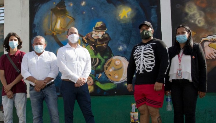 El alcalde de Villa del Rosario, Eugenio Rangel; junto al ministro de Cultura,  Felipe Buitrag; develaron las placas de las ADN en los actos inaugurales.
