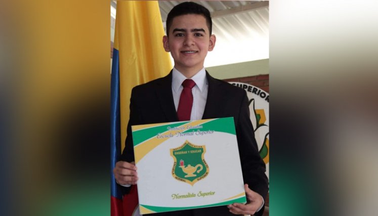 Juan Sebastián Ramíez es estudiante de la Normal Superior. / Foto: Cortesía
