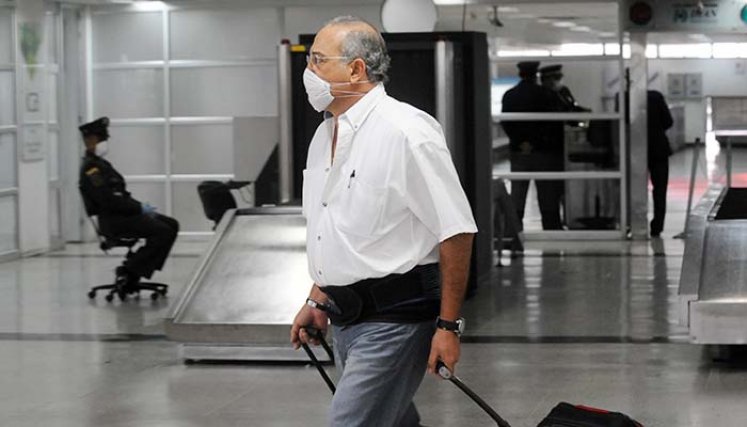 Pasajeros que llegan a Colombia
