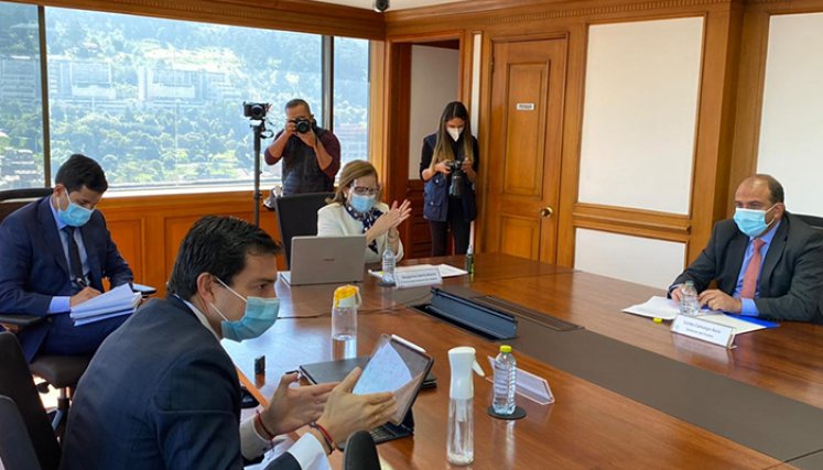 Primera reunión de la nueva Procuradora Margarita Cabello con el ministro de Salud Fernando Ruiz / Foto: Procuraduría General