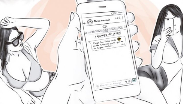 La diversión sexual a través de internet incrementó los casos de extorsión. Las víctimas, en su mayoría, son hombres. (Ilustración: Karina Rodríguez)