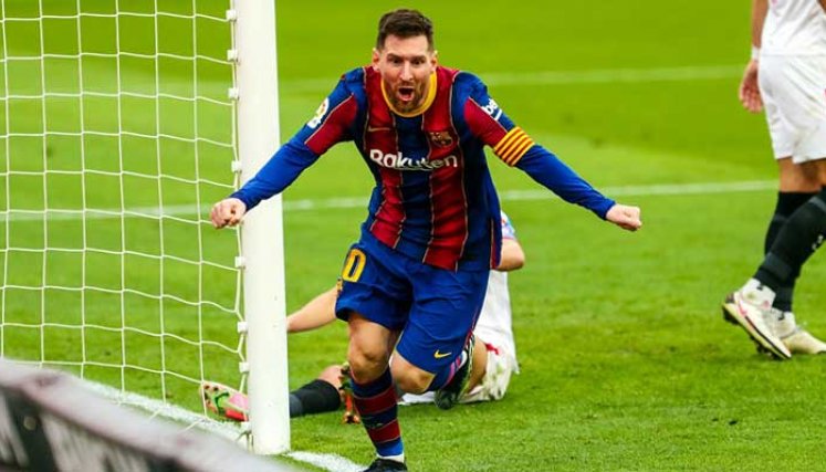 Lionel Messi tuvo una buena presentación ante el Sevilla FC.