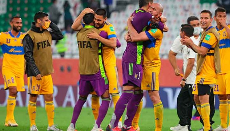Tigres de México venció 1-0 a Palmeiras en la semifinal del Mundial de Clubes. Espera la clasificación del Bayern Múnich. AFP