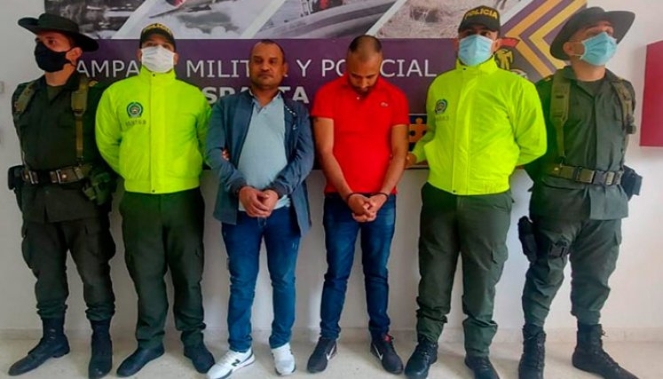 Albeiro López Santiago y Boris Rueda Molina fueron detenidos en El Zulia, mientras se movilizaban en una camioneta de la UNP.