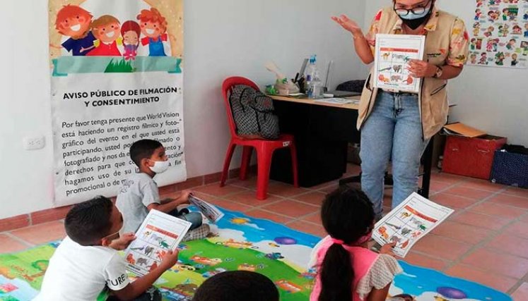 Las actividades se cumplen en el Espacio de Aprendizaje Temporal de este municipio fronterizo.