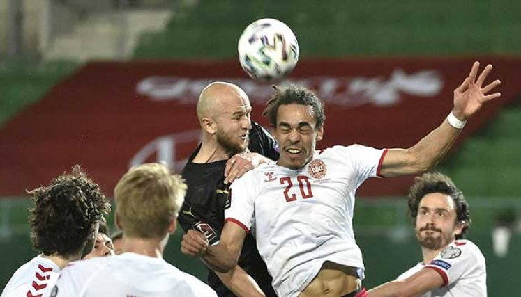 Partido entre Dinamarca y Austria por las eliminatorias al Mundial de Catar 2022