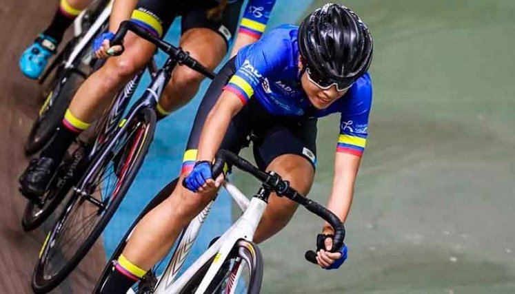 Daniela Carrero, ciclista rojinegra./ Foto Federación Colombiana de Ciclismo 