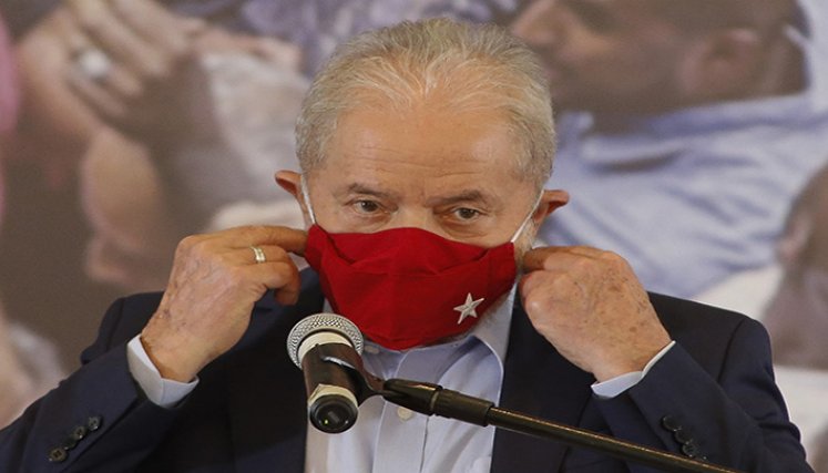 El expresidente Lula da Silva al recuperar ayer sus derechos políticos./Foto Afp