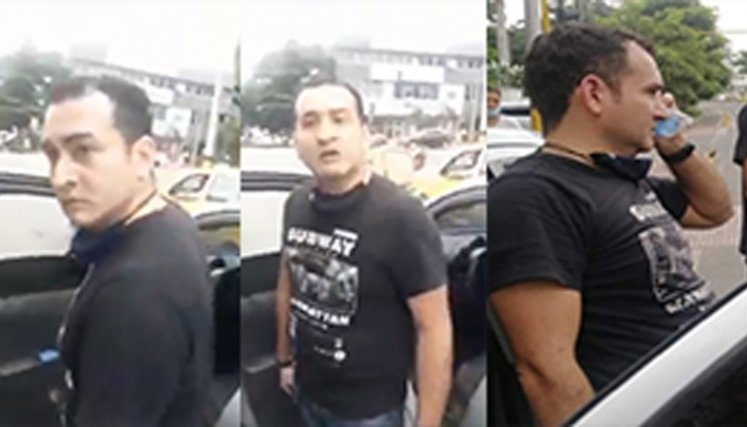 En video quedó grabado el acalorado momento entre los dos conductores./FOTO: Cortesía