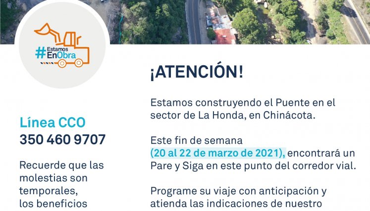 La restricción será del 20 al 22 de marzo. / Cortesía 