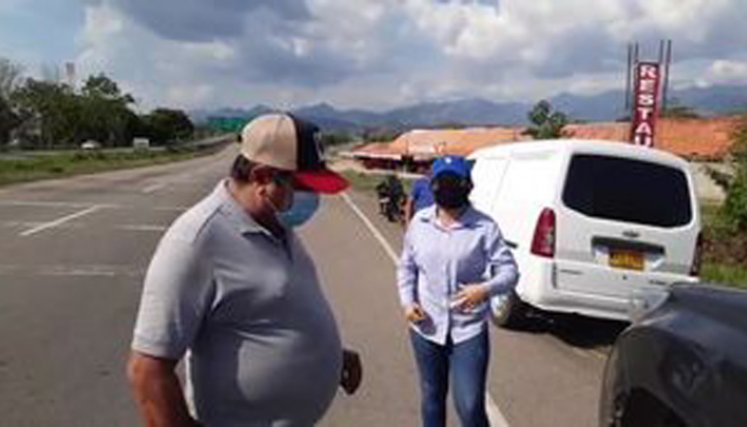 El alcalde de Aguachica discute con operadora de fotomultas. / Foto: Captura de video
