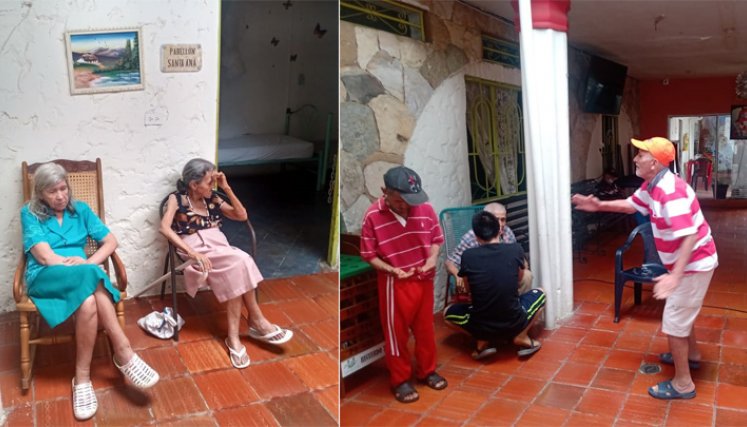 La fundación en el barrio El Contento es el hogar de una treintena de adultos mayores en estado de abandono y sin familiares que vean por ellos. / Foto: Cortesía