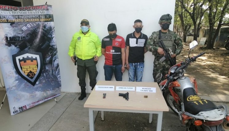 Néstor Eduardo Moreno León y Carlos Rafael Ibarra Poveda fueron detenidos en Tibú.