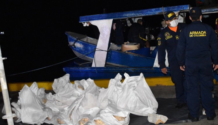 La Armada  ha logrado la incautación de 78 toneladas de clorhidrato de cocaína, más de marihuana y la ubicación y destrucción de 120 laboratorios./FOTO: Colprensa