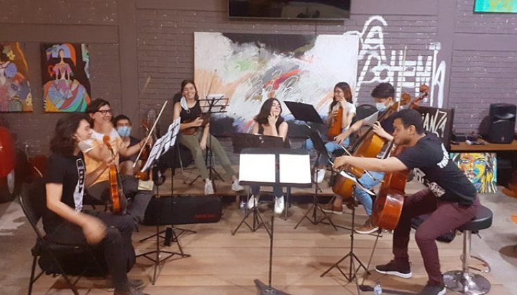 Siete jóvenes, entre 15 y 21 años, hacen parte de la Camerata. / Fotos Cortesía