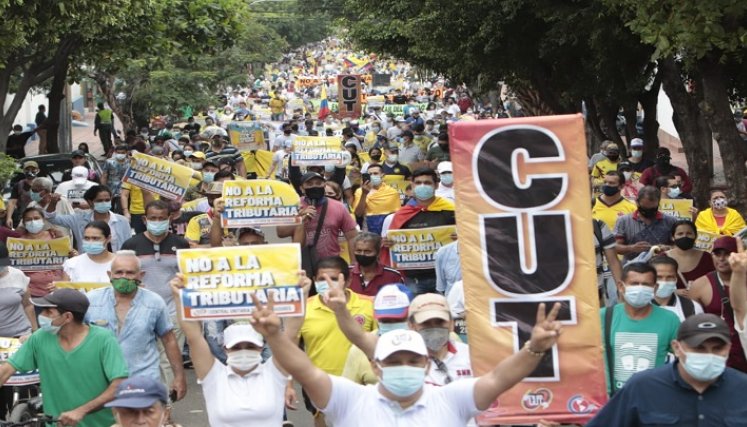 En Cúcuta no se registraron actos de violencia durante las marchas./FOTO: Alfredo Estévez