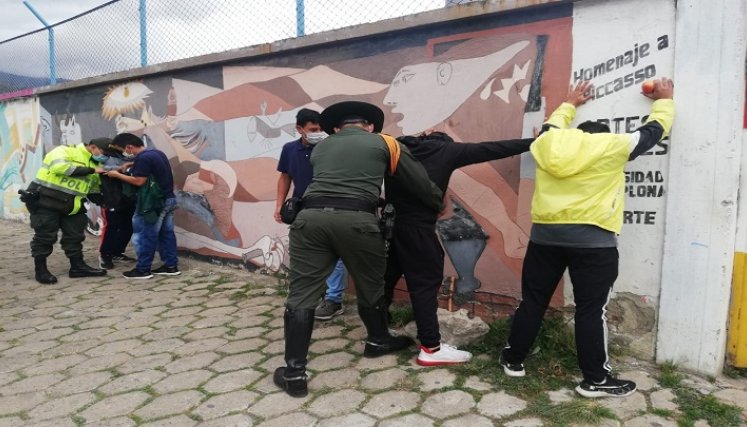 La Policía adelanta requisas permanentes en Pamplona. / Foto: Cortesía/ La Opinión