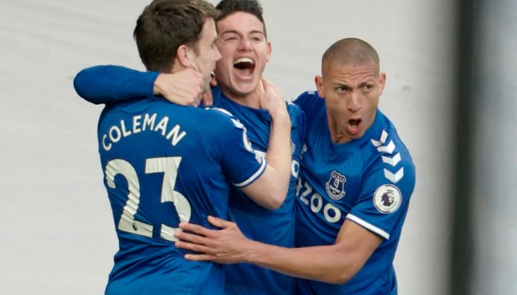 Everton, equipo en el que milita James Rodríguez, se opone a la Superliga. 
