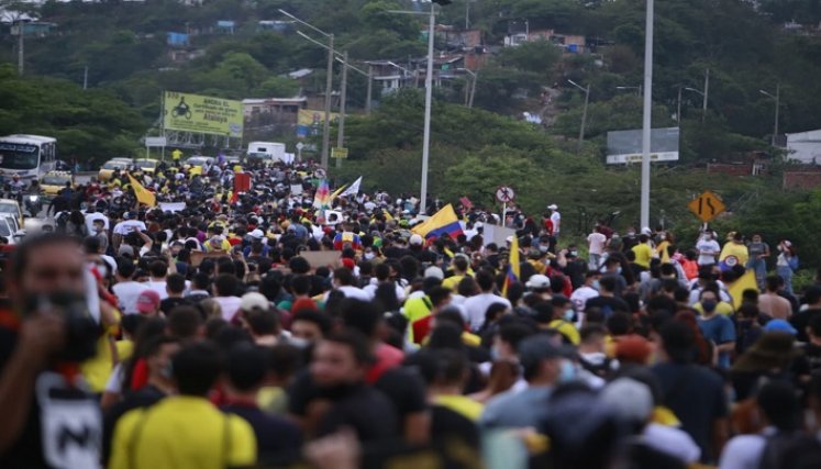 Sin violencia finalizó el paro en Cúcuta./FOTO: Juan Pablo Cohen