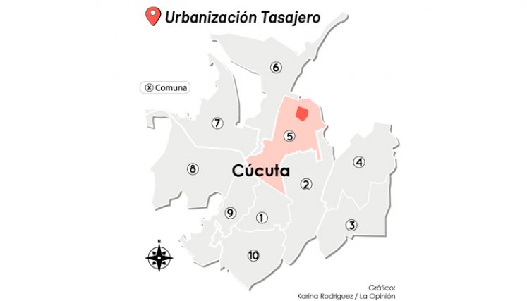 Mapa del barrio Tasajero.