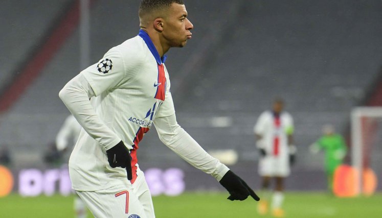Kylian Mbappé marcó un doblete en la victoria del PSG ante el Bayern Múnich 2-3,