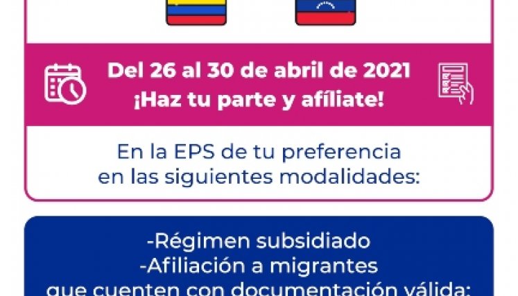 Jornada de afiliación para migrantes regulares y retornados 