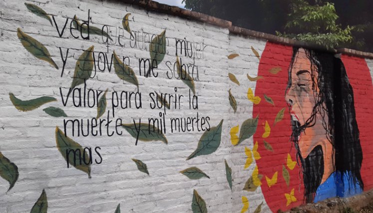 El primer mural en honor a Policarpa Salavarrieta. Su objetivo es pintar a las demás heroínas de la historia.  
