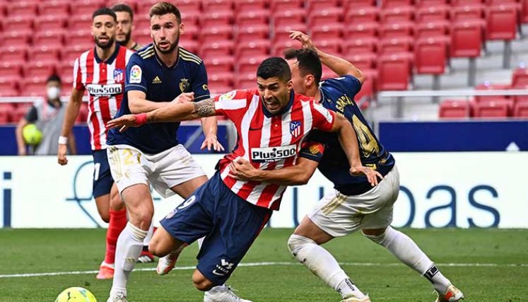Luis Suárez, jugador uruguayo, y goleador del Atlético de Madrid