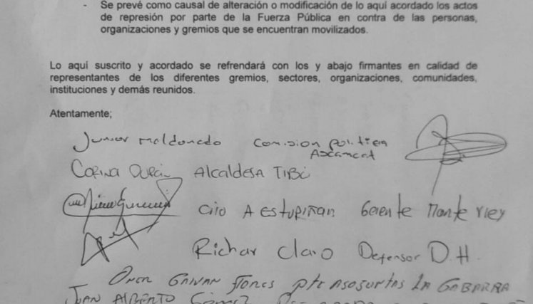 Acuerdo de corredor humanitario