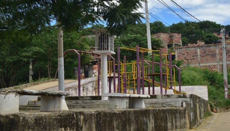 Barrio Nuevo goza de dos parques y tres canchas deportivas para la recreación de la comunidad./Fotógrafo: Pablo Castillo/La Opinión.