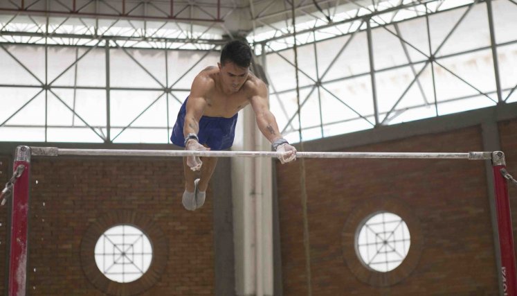 Jossimar Calvo en entrenamiento