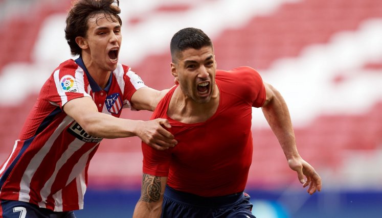 Luis Suárez anotó el gol de la victoria colchonera.
