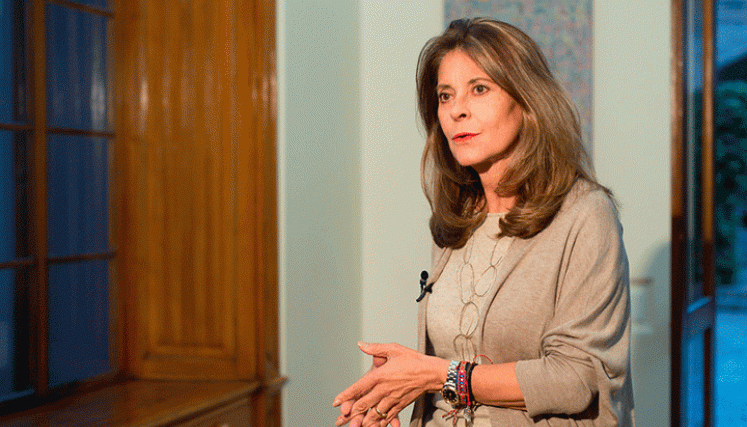 La canciller y vicepresidente Marta Lucía Ramírez, admitió que se recibirá la visita de la CIDH a Colombia. / Colprensa