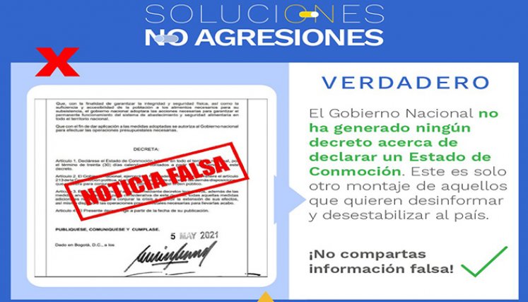 Noticias falsas durante el Paro Nacional