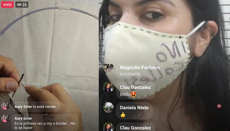Tejido por medio de las redes sociales.