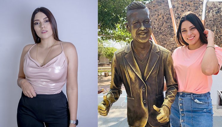 Tefi Lázaro grabó su primer sencillo en Valledupar acompañada del artista santandereano Giank Pabón. / Fotos Cortesía e Instragram.