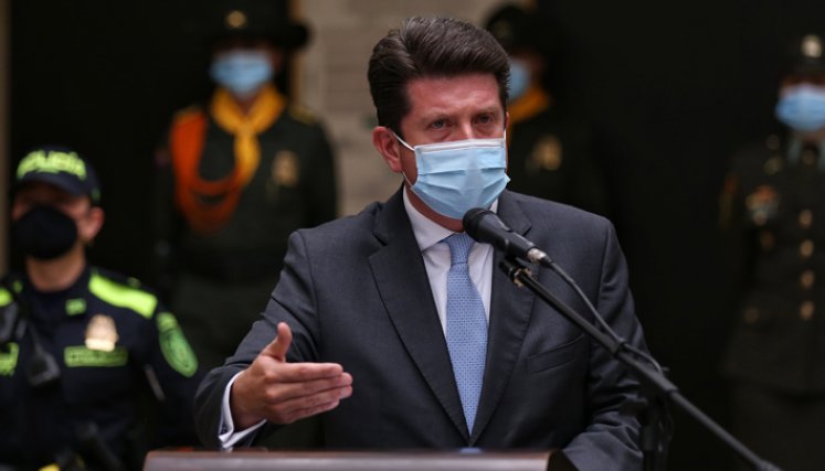 Diego Molano defendió la actuación de la Fuerza Pública frente a los hechos vandálicos. / Foto: Colprensa
