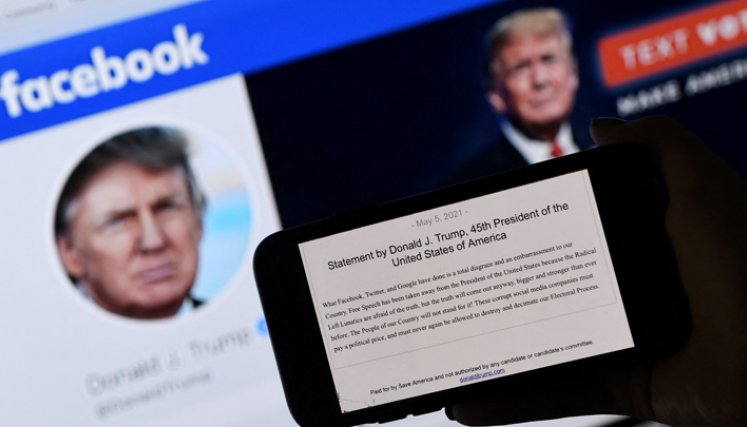 El veto a Trump afectó igualmente a su cuenta en Instagram, propiedad de Facebook. Y otras plataformas como Twitter y YouTube también removieron las cuentas del entonces presidente. / Foto: AFP