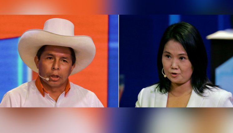 Pedro Castillo, candidato del partido Perú Libre, ganó la primera ronda con 18,92% de los votos, mientras Keiko Fujimori, de Fuerza Popular, llegó segunda con 13,40%. / Foto: AFP