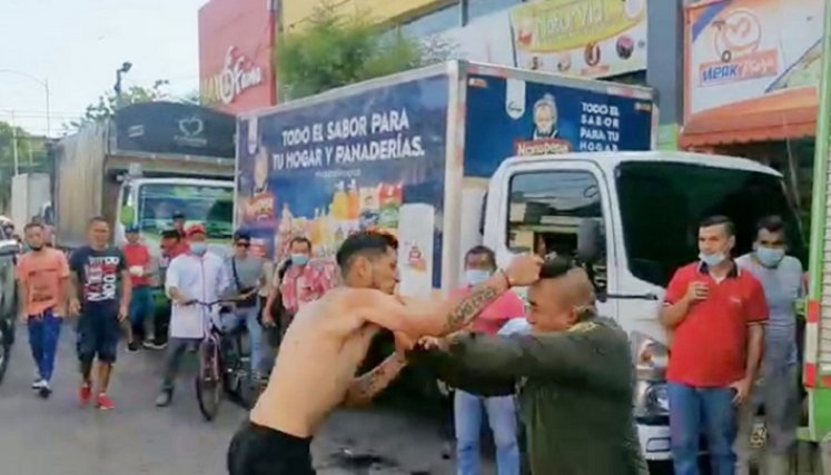La pelea se registró en la avenida 6 con calle 7 del centro.