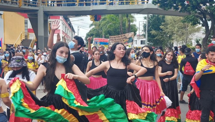 En Ocaña salen nuevamente a protestar contra el Gobierno Nacional. / Foto: Javier Sarabia