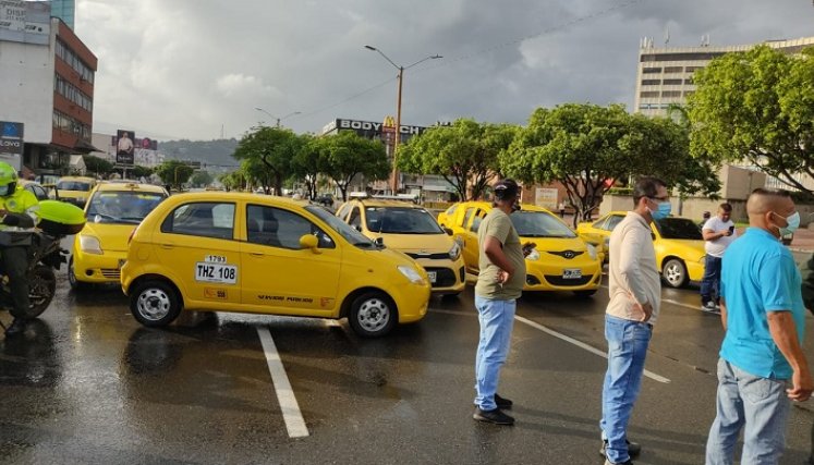 EnVivo | Taxistas bloquearon la diagonal Santander de Cúcuta./Foto: La Opinión