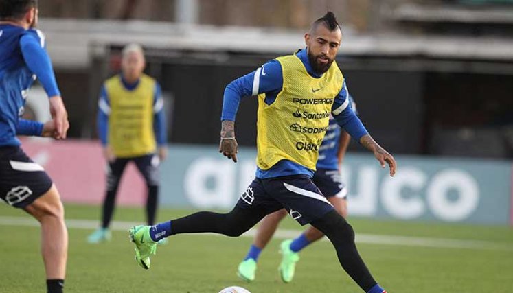 Arturo Vidal, centrocampista de la selección chilena de fútbol.