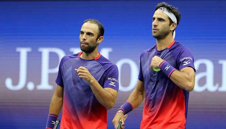 Juan Sebastián Cabal y Robet Farah, tenistas colombianos.