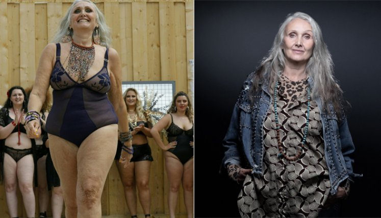 Caroline Ida Ours, de 61 años, se lanzó en el mundo de los "castings" hace tres años. Desde entonces, su trayectoria no dejó de mejorar. / Foto: AFP