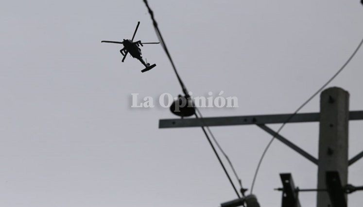 Helicóptero sobrevolando Cúcuta. 