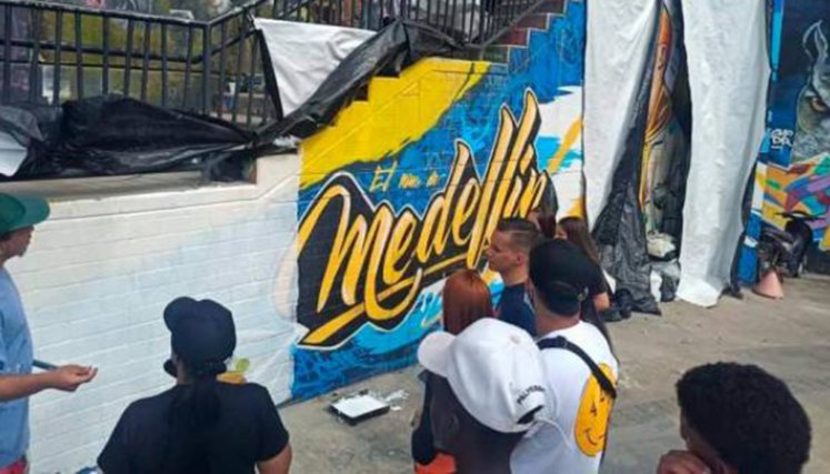 Mural borrado de J Balvin.