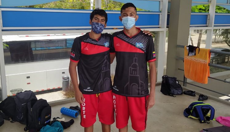 Freddy Arévalo y Kevin Barragán, medallistas de Norte.  / Cortesía   