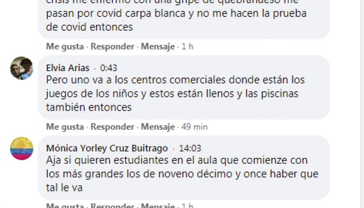 opiniones del regreso a clases 