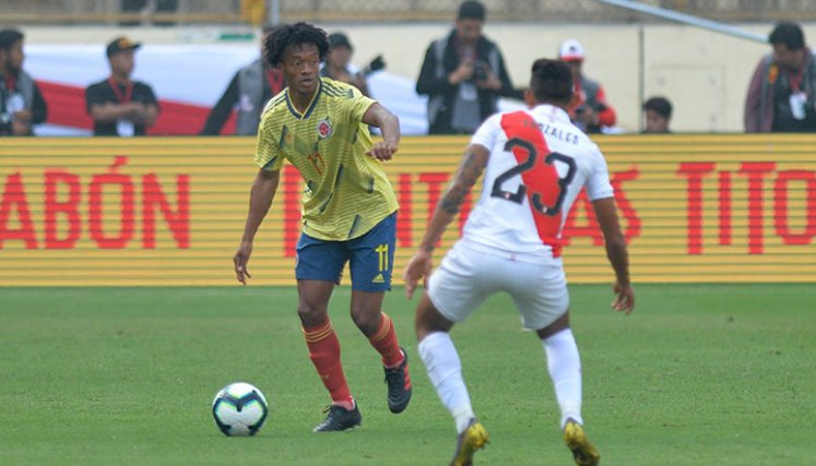 Juan Guillermo Cuadrado llevará los hilos de Colombia ante Perú. 